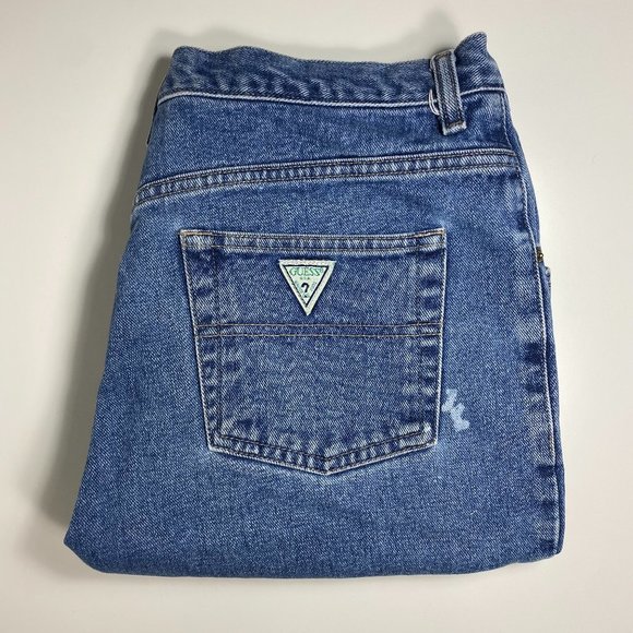 Guess Mens Jeans Shorts Light Wash Vintage Denim Blue Mexico Sz 36 - Picture 1 of 13